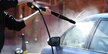 Car getting washed at Washy Car in Kuwait