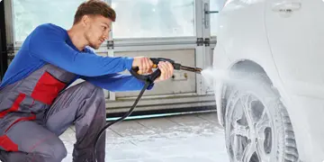 Vehicle getting washed at Washy Car in Kuwait